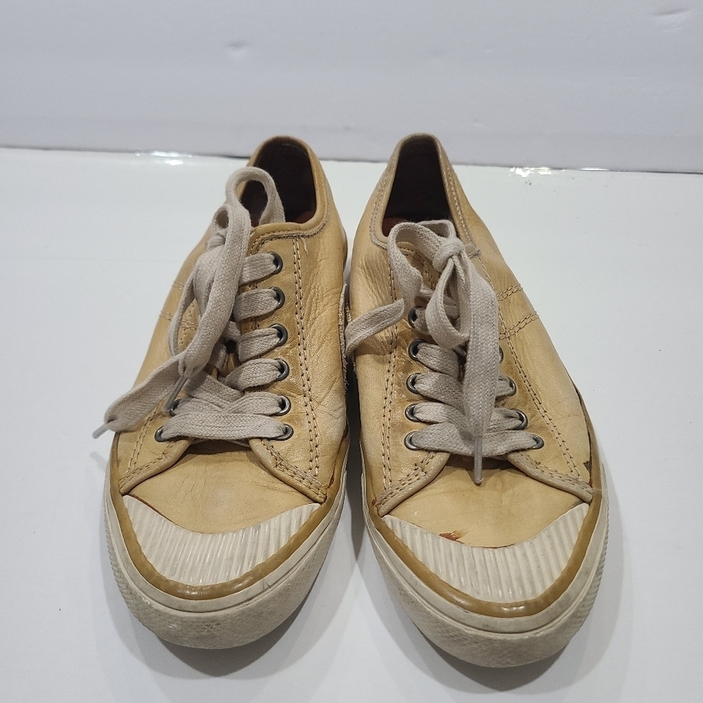 Frye Tan Casual Lace Up Sneakers Sz.6M - Picture 2 of 10